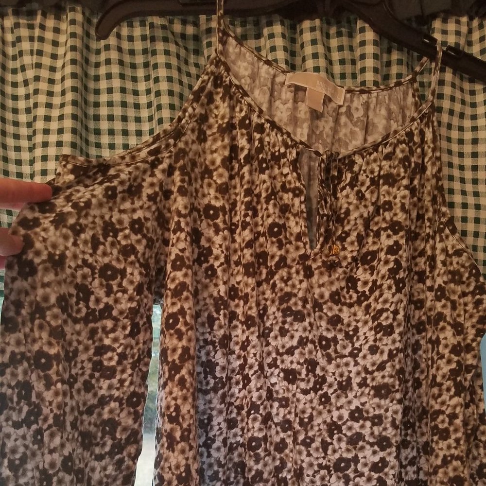 Michael Kors Floral Cold Shoulder Shirt